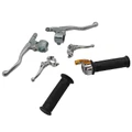 KIT POIGNEE/LEVIER CYCLO TARGA MINI METAL CHROME  -SELECTION P2R-