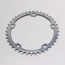 CHANRING FOR ROAD BIKE-5 arms- 42T. Ø135 CAMPAGNOLO -MIDDLE- SILVER -ALUMINIUM- MICHE (SQUARE TAPPERED) 9/10 Speed