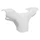 CARENAGE/COUVRE GUIDON SCOOT ADAPTABLE MBK 50 NITRO 1997>2012/YAMAHA 50 AEROX 1997>2012 BLANC TEINTE MASSE (INFERIEUR) -P2R