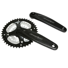 CHAINSET FOR MTB- STRONGLIGHT ARGOS 8/9 Speed -ALUMINIUM- -SILVER- FIRST RING BLACK 170mm 42-34-24 (BOTTOM BRACKET 113mm)REMOVABLE CHAINRINGS