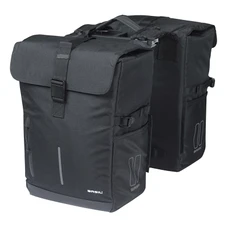 SACOCHE ARRIERE VELO DOUBLE BASIL MOVE 30L NOIR (16x27x38cm) FIXATION MIK 2.0 (INCLUS)