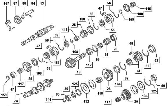 Pignons Boîte à Vitesse