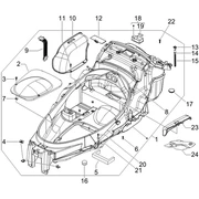 Logement casque - Dessous de selle