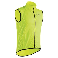 VESTE COUPE VENT GIST JAUNE FLUO SANS MANCHE XS -5258