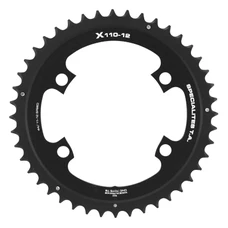 PLATEAU ROUTE 4BRA D.110 POUR SHIMANO ULTEGRA R8100/8170 DURA-ACE R9200/9270 105 R7100 TA X110 44DTS EXTERIEUR NOIR 12V.