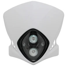 PLAQUE PHARE/TETE DE FOURCHE 50 A BOITE UNIVERSEL REPLAY DUKE BLANC HALOGENE 2x20W