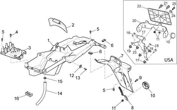 Carrosserie arriére - Garde-boue