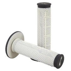 REVETEMENT POIGNEE PROGRIP MOTO OFF ROAD 802 DOUBLE DENSITE GEL NOIR/BLANC CREME CLOSED END 118mm (CROSS/MX) (PAIRE)