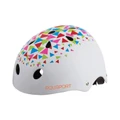 URBAN BIKE JUNIOR HELMET- POLISPORT URBAN RADICAL WHITE+PATTERNS - EURO 53-55 SYSTEM QUICK LOCK