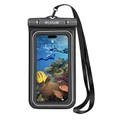 ETUI/POCHETTE SUPPORT SMARTPHONE/TELEPHONE RIXUS UNIVERSEL ETANCHE NOIR AVEC SANGLE (VENDU A L'UNITE) -RXBG20