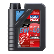 HUILE MOTEUR 4 TEMPS LIQUI MOLY MOTO STREET RACE 4T 5W40  (1 L)  100% SYNTHESE (HUILE MOTEUR OFFICIELLE MOTO 2 ET MOTO 3)