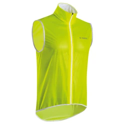 VESTE COUPE VENT ADULTE GIST GILET SANS MANCHE IMPERMEABLE JAUNE FLUO M -5273