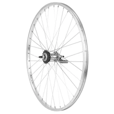 WHEEL FOR URBAN BIKE- 650X35B - REAR ALUMINIUM- STEEL TORPEDO HUB - BACK-PEDAL BRAKE- Single Speed