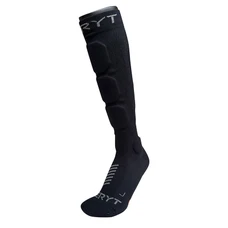 CHAUSSETTES DE PROTECTION VTT SERYT SHELTER ANTIBACTERIEN POUR CHEVILLE ET TIBIA NOIR / GRIS 43/47 - HAUTEUR 21 cm (PAIRE)