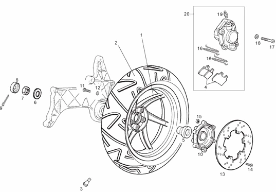 Roue arrière