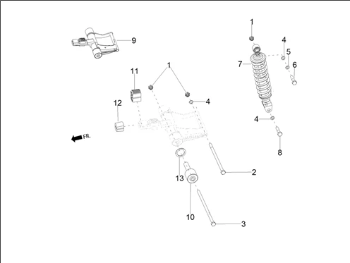 Suspension arrière - Amortisseur/s