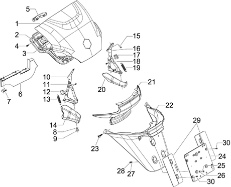 Couvercle arrière - Pare-boue