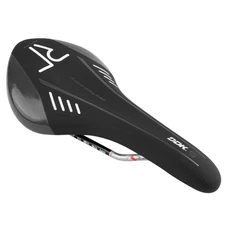 SELLE NEWTON ROUTE/VTT ARIO NOIR DECO BLANC/GRIS 285x136mm RAIL CROMOLY GRIS