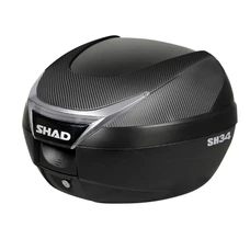 TOP CASE SHAD SH34 NOIR/CARBONE 34L AVEC PLATINE (CONTENANCE 1 CASQUE INTEGRAL + ACCESSOIRES) (L42xH31xP43cm) (D0B34106)