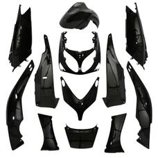 CARROSSERIE/CARENAGE MAXISCOOTER ADAPTABLE YAMAHA 500 TMAX 2001>2007 NOIR BRILLANT -STYLE ORIGINE- (KIT 12 PIECES) -P2R
