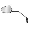 MIRROR FOR BICYCLE - ERGOTEC M-77 LV PLASTIC/STEEL - LEFT - BLACK- 120 x 80 x 55 mm