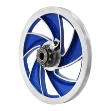 HEAD PULLEY FOR PEUGEOT MBK51/103 SP-MVL - Elliptical - Blue aluminium with 11 teeth sprocket -SELECTION P2R