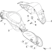 Compteur kilometrique-couvercles du guidon
