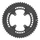JEU DE PLATEAU ROUTE 4BRA D.121/128 CAMPAGNOLO SUPER RECORD 13 50/34DTS NOIR ALU 7075 13V. (VENDU PAR 2)