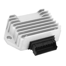 REGULATEUR DE TENSION SCOOT ADAPTABLE PIAGGIO 50 ZIP 2006>, TYPHOON 2006>, LIBERTY 2006>, NRG POWER 2005>VESPA LX 2005>/GILERA 50 STALKER 2005> (CONNECTEUR NOIR 8 FICHES) (58096R) -MAGNETI MARELLI