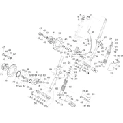 Fourche/tube direction - Ensemble butée dir.