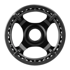 CHAINRING FOR EBIKE DIRECT MOUNT FOR SHIMANO E-STEPS ORIGINAL SINGLE 38 Teeth- BLACK STEPS E6100 With chain protector.