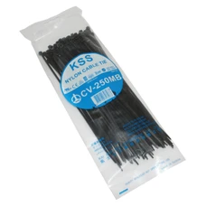 COLLIER DE SERRAGE NYLON TYPE RILSAN 3,6x250mm NOIR (VENDU PAR 100) -P2R
