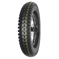 PNEU MOTO 18'' 120/100-18 MITAS CROSS TRIAL X-PRO RADIAL REAR RADIAL TL 68M (BANDE ORANGE VERT)
