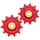 GALET DERAILLEUR TRIPEAK 11-11 DENTS ROULEMENT G5 CERAMIQUE POUR SHIMANO RD91xx/80xx/70xx 12V. ROUGE (4 RONDELLES DURACE/4 RONDELLES ULTEGRA ,105) (BLISTER DE 2)