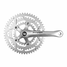 PEDALIER ROUTE STRONGLIGHT 9/10V. IMPACT ARGENT 172.5mm 52-42-30 COMPATIBLE 8V. (AXE CARRE 115mm)
