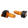 TAMPON DE PROTECTION MOTO ALU CNC ANODISE ORANGE/NOIR D.8mm (PAIRE)  -AVOC-