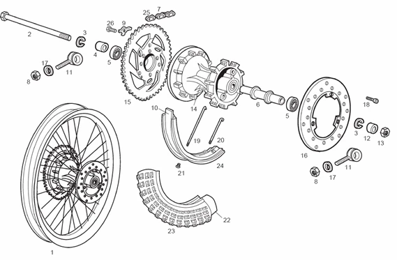 Roue arrière