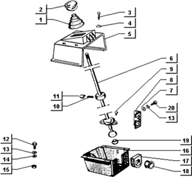 Commande changement de vitesse (p703v)