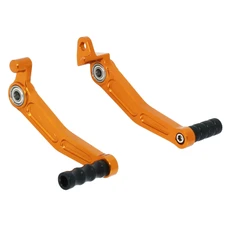 REAR BRAKE PEDAL/GEAR SHIFT PEDAL FOR KTM 125 DUKE ALU CNC ANODIZED ORANGE (PAIR)  -AVOC-
