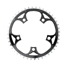 CHAINRING FOR ROAD BIKE- 5 Arms- 44T.Ø 110 -OUTER- ALUMINIUM BLACK- 7075 TA ZEPHYR (SHIMANO TYPE) 9/10Speed.