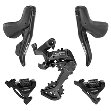 GROUPE / TRANSMISSION GRAVEL LTWOO 1x10V. GR7 SERIES DISQUE HYDRAULIQUE NOIR (DERAILLEUR ARRIERE - LEVIERS / MANETTES AVEC ETRIERS AVANT ET ARRIERE) (VENDU EN BOITE) -HUILE MINERALE