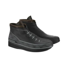 COUVRE CHAUSSURES TUCANO FOOTERINE EN SILICONE IMPERMEABLE NOIR/GRIS SNEAKER  TAILLE  M POUR CHAUSSURES 36 A 41 (SEMELLE ANTI-GLISSE)