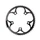 CHAINRING FOR ROAD BIKE- 5 Arms- 46T.Ø 110 -OUTER- ALUMINIUM BLACK- 7075 TA ZEPHYR (SHIMANO TYPE) 9/10Speed.