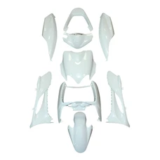 CARROSSERIE/CARENAGE SCOOT ADAPTABLE MBK 50 MACH G/YAMAHA 50 JOG RR BLANC BRILLANT (KIT 9 PIECES)  -P2R-