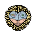 STICKER LETHAL THREAT MINI LIVE FAST, SMOKE GRASS (60x80mm)