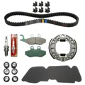 KIT ENTRETIEN SCOOT ORIGINE PIAGGIO 50 VESPA PRIMAVERA 2T 2012>2017 (AVEC PLAQUETTES DE FREIN) (LIVRE SANS COURROIE DE POMPE A HUILE) -1R000380
