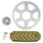 CHAIN AND SPROCKET KIT FOR SUZUKI 125 DR S 1985>1994 428 16x53 (REAR SPROCKET Ø 64/84/8.5) (OEM SPECIFICATIONS) -AFAM