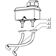 Reservoir huile freins-interrupteur stop