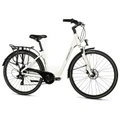 VELO MUSCULAIRE CITY BIKE 28 LEADER FOX REGION 2025 FEMME BLANC 7V CADRE ALU 17 POUCES (TAILLE ADULTE 165 à 173 cm)
