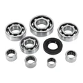 GEARBOX BEARINGS + NEEDLE ROLLERS - FULL SET FOR MINARELLI 50 AM6/BETA 50 RR/RIEJU 50 MRT/SHERCO 50 SE-R/MBK 50 X-POWER/YAMAHA 50 TZR/PEUGEOT 50 XPS (Bearings/cages RSM) P2R-ZKL